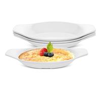 Hioph 4 Pack Banana Boat Shape Plates, Banana Split Dishes, Ice Cream Sundae Dish, Serving Dishes for Desserts, Cupcakes, Fruit for Parties and Gatherings
