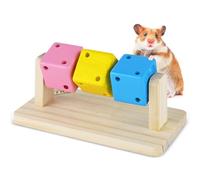 Hioph Hamster Toys, Small Animal Boredom Breaker, Natural Wooden Toys Hamster for Guinea Pigs, Chinchillas, Hamsters, Rats and Gerbils (1PCS)