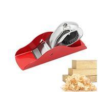 Hioph Stainless Steel Wood Planer - Mini Hand Tool for Woodworking, DIY Model Making (Red)