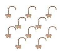 HIOPOIUYT 10pcs Fashion Butterfly Shape Body Piercing Jewelry Stainless Steel Accessory For Nose Ear Cartilage Polished Stainless Steel Tragus