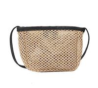 HIOPOIUYT 2023 New Crossbody Bag Square Bags Straw Weave Bag Fashion Shoulder Bag For Women Girl Leisure Lady Purse Stylish Crossbody Bag