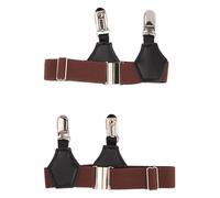 HIOPOIUYT 2Pcs Elastic Men's Socks Holder Sock Suspenders With Metal Clips For Formal Or Business Stockings Socks Garters Belt