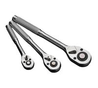 HIOPOIUYT 3Pcs 3/8 1/4 1/2inch Drive Ratcheting Wrench Reversible Quick Releases Handle for Home Improvement Auto Repair Steel Socket Wrench