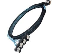 HIOPOIUYT 4 Port SAS4.0 To 7P Adapter Cable With PCIe SAS4.0 90 Degree Angled Design For Server And Data Center Data Center Storage Adapter Cable