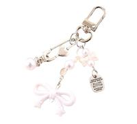 HIOPOIUYT Aesthetic Keychain Charms Butterfly Bag Charm Pendant Sweet Heart Bows Keychains Charms Hanging Ornament For Womens Aesthetic Bag For Handbags