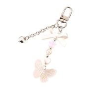 HIOPOIUYT Aesthetic Keychain Charms Butterfly Bag Charm Pendant Sweet Heart Bows Keychains Charms Hanging Ornament For Womens Aesthetic Bag For Handbags