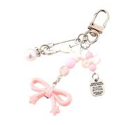 HIOPOIUYT Aesthetic Keychain Charms Butterfly Bag Charm Pendant Sweet Heart Bows Keychains Charms Hanging Ornament For Womens Aesthetic Bag For Handbags