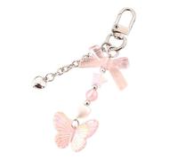 HIOPOIUYT Aesthetic Keychain Charms Butterfly Bag Charm Pendant Sweet Heart Bows Keychains Charms Hanging Ornament For Womens Aesthetic Bag For Handbags