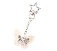 HIOPOIUYT Aesthetic Keychain Charms Butterfly Bag Charm Pendant Sweet Heart Bows Keychains Charms Hanging Ornament For Womens Aesthetic Bag For Handbags