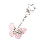 HIOPOIUYT Aesthetic Keychain Charms Butterfly Bag Charm Pendant Sweet Heart Bows Keychains Charms Hanging Ornament For Womens Aesthetic Bag For Handbags