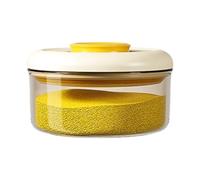 HIOPOIUYT Airtights Food Storage Container With Lid Sealing Systems Stackable Round Container For Dry Goods Organization Push Button Airtight Kitchen Canister