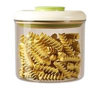 HIOPOIUYT Airtights Food Storage Container With Lid Sealing Systems Stackable Round Container For Dry Goods Organization Push Button Airtight Kitchen Canister