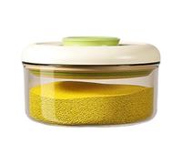 HIOPOIUYT Airtights Food Storage Container With Lid Sealing Systems Stackable Round Container For Dry Goods Organization Push Button Airtight Kitchen Canister