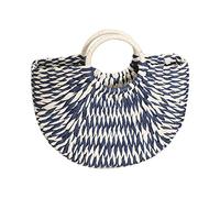 HIOPOIUYT All-match Beach-Bag For Women Simple Semi-circle Straw Bag Lady Casual Handbag Large Capacity Vacation Bag Large Capacity Beach-bag For Women Simple Straw Woven Handbag Tote Bag