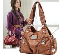 HIOPOIUYT All-Matching Shoulder Bag For Woman Motorcycle Bag Simple Crossbody Bag Trendy Handbag Retro Messengers Bag Women Crossbody Bag Retro Shoulder Bag Pu Leather Handbag Fashion Commuting Bag