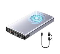 HIOPOIUYT Aluminum Alloys Externals HDDs Enclosure Two NVMe Drive Bay 20Gbps Transfer Speed Auto Power Saving Shockproof Ssds Enclosure With Auto Sleep