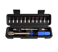 HIOPOIUYT Bike Torque Wrench Set 1/4 Inch Drive Torque Wrench 2-24Nm Bicycles Tool for Mountain Road Bikes Socket Extension Stainless Steel Hand Tool