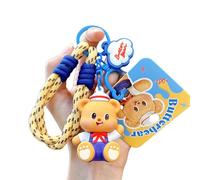 HIOPOIUYT Butter Bear Keychain Sporty Backpack Charm Lightweight PVC Alloy Bag Pendant Decor For Gifts Adults Novelty Sports Themed Keychain Gift