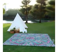 HIOPOIUYT Camping Mats Foldable Large Picnics And Beach Blanket Light Weight Outdoor Blanket For Hiking Picnics Travel Camping Waterproofs Beach