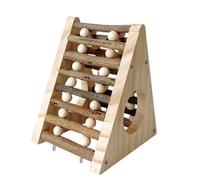 HIOPOIUYT Cools Wood Hamster Nest Climbing Ramps Exercise House Chewproof Ladder For Exercise And Resting Trapezoidal Hamster Nest