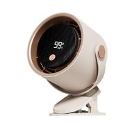 HIOPOIUYT Digital Display Desktop Remote Control Fan 360 Degree Rotation Adjustable Clip On Office Fast Speed Powerful Multifunctional Clip Fan With Digital Display