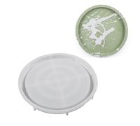 HIOPOIUYT Dish Resin Epoxy Casting Moulds For Fruit Tray Home Decorations Molds Large Tray Resin Molds Silicone Round Plate Molds And Reusable Mold