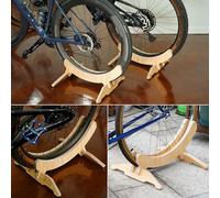 HIOPOIUYT Durability Indoor Bicycles Stand Regulable Universals Bike Display Parking Rack For Apartments Offices Homes Heavy Type Wood Bicycles Display Rack