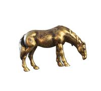 HIOPOIUYT Elegant Miniature Statuette Alloy Metal Art Piece For Indoor Decoration And Figurines Table Top Horse Sculpture Decoration