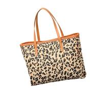 HIOPOIUYT Fashionable Animal Print Shoulder Bag For Women Practical Underarm Bags Beach Bags Large Handbag For Shopping And Travel Trendy Leopard Print Beach Bag