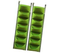 HIOPOIUYT Hanging Planter Set Of 2 Multiple Pocket Vertical Wall Plant Grow Bags With Easy Design For Balcony Wall Decors Planter For Balcony