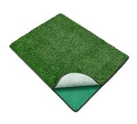 HIOPOIUYT Heavy Type Artificial Grass Dog Bathroom Mats Tray Large Dog Training Grass Mats Indoor Outdoor Decoration Odor Resistant Potties Training