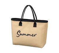HIOPOIUYT Large CapacityBeach Bag For Women And Girl Letter Embroidery Handbag All-Matching Daily Bag Fashion Top Handle Fashion Top Handle For Women Letter Embroidery Handbag All-matching Beach