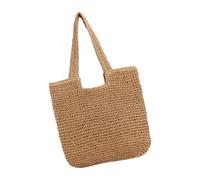 HIOPOIUYT Large Woven Straw Beach Bag For Women Lightweight Vacation Bags Travel Shoulder Purse For School Outdoor Activities Handmade Friendly Handbag