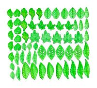 HIOPOIUYT Multistyle Green Leaf Pendants Clear Acrylic Beads Jewelry Supplies For Handmade Jewelry Design Projects Acrylic Leaf Beads With Holes