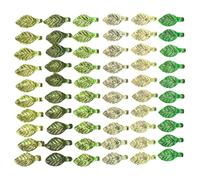 HIOPOIUYT Multistyle Green Leaf Pendants Clear Acrylic Beads Jewelry Supplies For Handmade Jewelry Design Projects Acrylic Leaf Beads With Holes