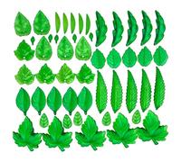 HIOPOIUYT Multistyle Green Leaf Pendants Clear Acrylic Beads Jewelry Supplies For Handmade Jewelry Design Projects Acrylic Leaf Beads With Holes
