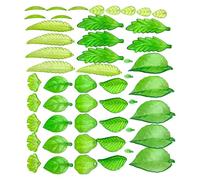 HIOPOIUYT Multistyle Green Leaf Pendants Clear Acrylic Beads Jewelry Supplies For Handmade Jewelry Design Projects Acrylic Leaf Beads With Holes