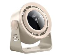 HIOPOIUYT Quiet Powerful Fan Digital Display Rechargeable Battery PP Texture Suitable For Bedroom Office And School Use Desk Fan For Home And Office