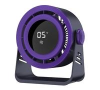 HIOPOIUYT Quiet Powerful Fan Digital Display Rechargeable Battery PP Texture Suitable For Bedroom Office And School Use Desk Fan For Home And Office