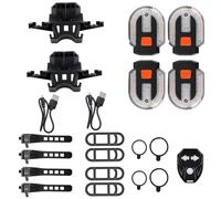 HIOPOIUYT Rechargeable Bicycles Tail Light Signals Waterproofed Rear For Various Weather Use Weatherproofed Tail For Road Bikes