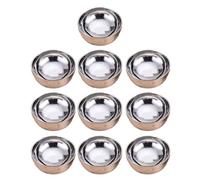 HIOPOIUYT Set of 10 Multipurpose Steel Rice Bowls Extra Thick Wall Front Ideal for Daily Meals Parties Family Sized Stainless Steel Dinner Bowls
