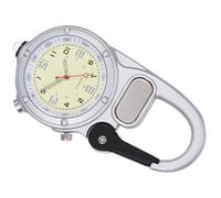 HIOPOIUYT Shockproof Expeditions Timer with Integrated Travel Clip Waterproofed Carabiner for Hiking Climbing Trip Outdoor Pocket Watch