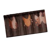 HIOPOIUYT Simple Printed Doorway Divider Curtain Valance For Lovely Living Area Window Treatments Elegant Beige Curtain