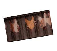 HIOPOIUYT Simple Printed Doorway Divider Curtain Valance For Lovely Living Area Window Treatments Elegant Beige Curtain