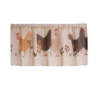 HIOPOIUYT Simple Printed Doorway Divider Curtain Valance For Lovely Living Area Window Treatments Elegant Beige Curtain