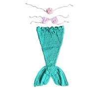 HIOPOIUYT Soft Knitting Baby Sea-maiden Costume Chest Flower Headwear For Capturing Beautiful Moment In Newborns Photography