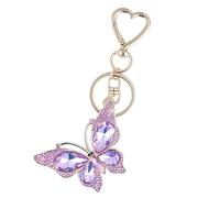 HIOPOIUYT Sparkling Butterfly Bag Charm Keyring Accessory Pendant Metal Texture For Decorating Purse And Backpack Decorative Bag Charm For Ladies