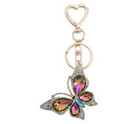 HIOPOIUYT Sparkling Butterfly Bag Charm Keyring Accessory Pendant Metal Texture For Decorating Purse And Backpack Decorative Bag Charm For Ladies