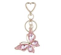 HIOPOIUYT Sparkling Butterfly Bag Charm Keyring Accessory Pendant Metal Texture For Decorating Purse And Backpack Decorative Bag Charm For Ladies