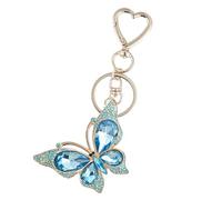 HIOPOIUYT Sparkling Butterfly Bag Charm Keyring Accessory Pendant Metal Texture For Decorating Purse And Backpack Decorative Bag Charm For Ladies